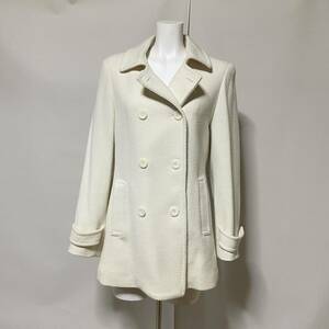  guarantee Lee Visconti * beautiful goods *2 9 number *tsi-do pea coat eggshell white simple 