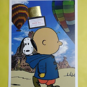 DEATH NYC 世界限定100枚 アートポスター　スヌーピー　SNOOPY　チャーリーブラウン　気球　カラフル　Colorful　PEANUTS トム エバハート