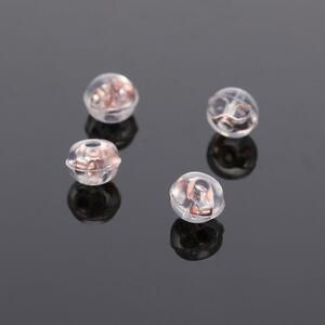  silicon earrings catch 10 piece double lock pink allergy correspondence 