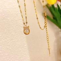 1円オークション クラウン ゴールドネックレス necklace Gold Plated 18KGP 韓国ファッション 55_画像4