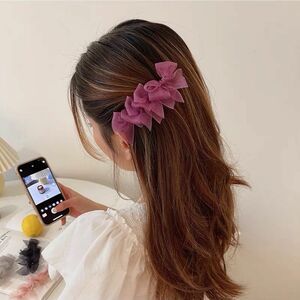 リボン オーガンジー ヘアピン ヘアアクセサリー ヘアクリップ 髪留め 髪飾り 卒業式 和装