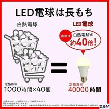 新品◎ LED電球 密閉器具対応 2個入り 一般電球・全方向タイプ ルーメン 100W形相当 口金直径26mm E26 193_画像6