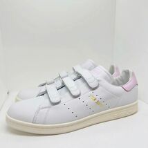 レア 未使用品★本革仕様 adidas アディダス オリジナルス スタンスミス STAN SMITH CF レザー　US11 29cm ホワイト エアロピンク BC0416_画像1