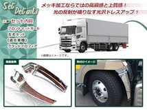 日野 NEW グランド プロフィア 17 プロフィア メッキ マッド ガード 泥除け マッドフラップ H15.11～カバー トラック 野郎 ダンプ デコトラ_画像2