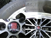 [200] CONCEPT CK 15インチ アルミホイール 4穴 15×4.5J +45 4本セット タイヤ 165/55R15 ムーヴカスタム L175S 外し_画像9