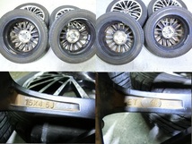 [200] CONCEPT CK 15インチ アルミホイール 4穴 15×4.5J +45 4本セット タイヤ 165/55R15 ムーヴカスタム L175S 外し_画像10