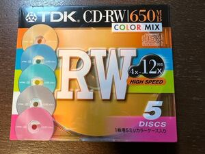 TDK HIGH SPEED CD-RW 650MB 5 sheets 