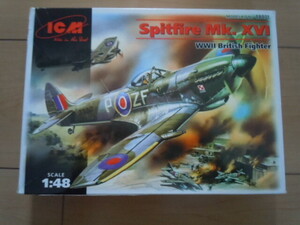 ＩＣＭ　1/48 　スピットファイア　Mk.ⅩⅥ　デカール傷みあり品