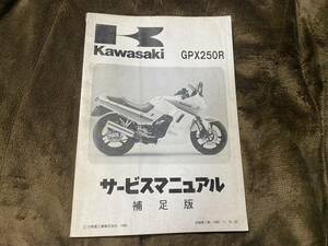 カワサキ　GPX250R '87　EX250-F1　サービスマニュアル　補足版