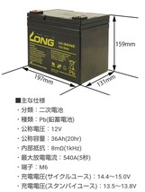 有料級の情報付き★特許取得再生機使用★セニアカー用ディープ サイクルバッテリー再生品★2個セット★LONG★UI-36NE★12V36Ah_画像2