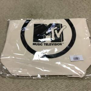 ★MTV、コットン、生成り、トートバッグ★