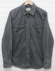 6T7647■ヌーディージーンズ ユーズド加工ウエスタンデニムシャツ Nudie Jeans