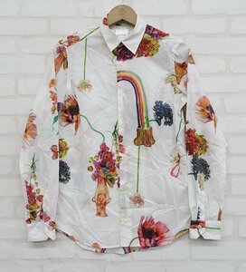 5T9889[ клик post соответствует ] Paul Smith tie Lee botanikaru принт рубашка Paul Smith THIERRY BOTANICAL PRINT SHIRT