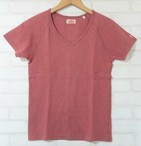 5T1019【クリックポスト対応】 ハリウッドランチマーケット 半袖VネックストレッチフライスTシャツ H.R.MARKET