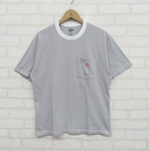 5T9691【クリックポスト対応】ダントン JD-9041 半袖ボーダーポケットTシャツ DANTON