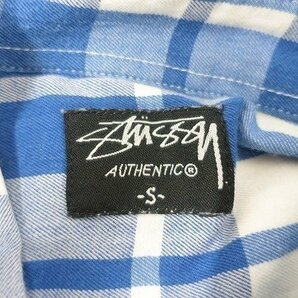 5T8500【クリックポスト対応】 ステューシー 半袖チェックワークシャツ STUSSYの画像3