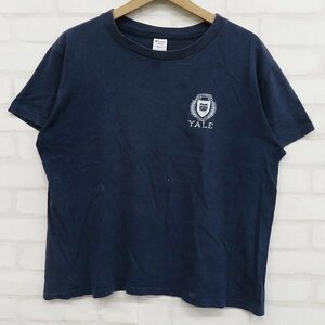 6T4791【クリックポスト対応】 チャンピオン YALE イェール大学 半袖Tシャツ トリコタグ USA製 Champion ビンテージ