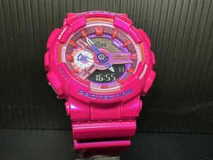 ◯ CASIO G-SHOCK カシオ ジーショック GA-110MC クレイジーカラーズ ピンク文字盤 速度計測機能付き 