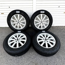 ■225/65R17 ブリヂストン DM-V2 18年製 BALMINUM 17インチ 7J IS38 114.3 5H スタッドレス 4本 ブリザック ハリアー RAV4など_画像1