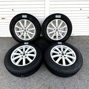 ■225/65R17 ブリヂストン DM-V2 18年製 BALMINUM 17インチ 7J IS38 114.3 5H スタッドレス 4本 ブリザック ハリアー RAV4など