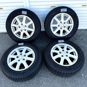 ダンロップ ウインターマックス 195/65R15 91Q スタッドレスタイヤ 2020年製 ホイール MACBES MB8 15×6J PCD114.3×5 ET53 4本