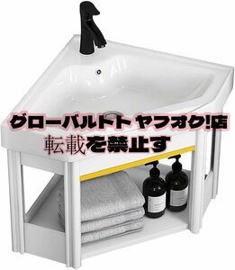 洗面台セット バスルームシンク 壁掛けセラミック洗面台 置き型 陶器製 手洗いボウル洗面ボウル ガーデンシンクキッチンシンク 41x41x40cm