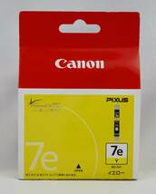新品 未開封 未使用 Canon キャノン PIXUS 純正インク BCI-7eY イエロー 期限切れ 2015/02_画像1