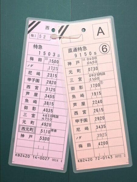 【阪神電車】スタフ、直通特急、特急、スターフ、2枚組【阪神電鉄】