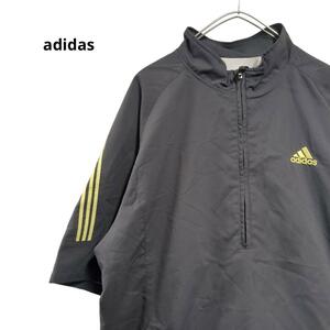 adidas 半袖Tシャツ/スポーツウェア　ハーフジップグレー　メンズL f2