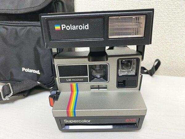 送料無料■専用カメラバック付 ポラロイド POLAROID SUPERCOLOR 635 動作未確認