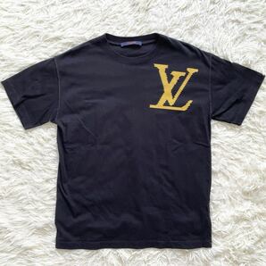 【希少 美品】ルイヴィトン Tシャツ 半袖 ヴァージルアブロー 黒 Mサイズ位 LOUIS VUITTON 19SS LV ロゴ RM191 LVO HGY97Wの画像1