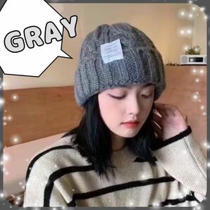 グレー GRAY ニットワッチ 冬小物 新品 ストリート ニット帽 帽子 ニットキャップ 秋冬 暖かい 新品 男女兼用