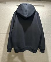 【美品/タグ有】COMOLI 23SS コットン 吊裏毛 スウェット パーカー FADE BLACK サイズ3/コモリ フーディー ブラック シャツ デニム 24SS_画像3