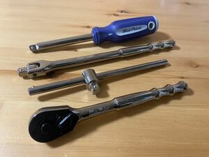 スナップオン snap-on ブルーポイント　3/8 ラチェットハンドル　スピンナーハンドル　T型スライドレンチ　ドライバーハンドル