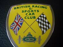 BRSCC BRITISH RACING & SPORTS CAR CLUB sticker アルミ製 6cmx5.1cm_画像5