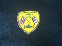 BRSCC BRITISH RACING & SPORTS CAR CLUB sticker アルミ製 6cmx5.1cm_画像1