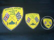 BRSCC BRITISH RACING & SPORTS CAR CLUB sticker アルミ製 6cmx5.1cm_画像6