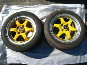 ★ Racing SPARCO レーシング スパルコ N1 14インチ 6J +40 PCD100 アルミセット ２本 ☆ イエロー ☆ ビート BEAT PP1 ☆