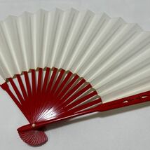 未使用品【夏扇】朱 扇 威儀具 仏具 法具 寺院 袈裟 僧侶 仏教美術 法衣 袈裟 扇子_画像8