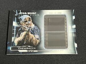 Topps STAR WARS MASTERWORK スターウォーズ Chewbacca FILM CEL RELIC シリアル マスターワークONE OF ONE 1/1 1枚限定 チューバッカ