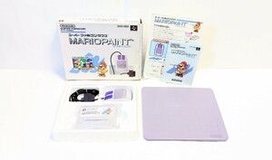 動作品・清掃済み★Nintendo／任天堂 SFC 「SHVC-MSA」スーパーファミコンマウス MARIOPAINT／マリオペイント 箱取説・ボード・ソフト付き 