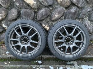 work ワーク cr Kai カイ 17inch 8J +32 5穴　114.3PCD マグ色 ドリケツ 2本セット ケンダ　KR20 カイザー 新品100km極上タイヤ 梱包Dx2倍