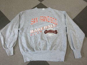 70s80s MLB ジャイアンツ スウェット L~XL 杢グレー San Francisco Giants メジャーリーグ 野球 トレーナー ヴィンテージ アメカジ