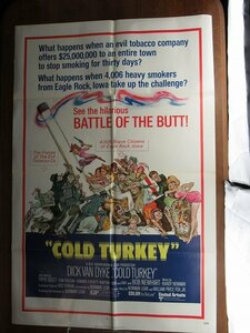 AO145//US版1sh 映画ポスター【 Cold Turkey 】監督 ノーマン・リア/ORG 71/59/