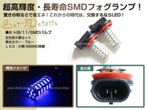 JF1JF2 N BOX カスタム LED デイライト バルブ H8 68連 ライト 青 ブルー 12V 純正交換 全面発光 左右2個セット フォグランプ_画像2