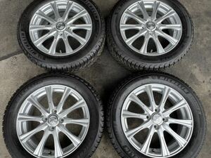 S-34 8分山!185/60R16 MI X-ICE 16×5.5J+50　PCD100 4穴 2021年製 ４本 フィット　ノート！検品済　直接手渡し、タイヤ交換可能！