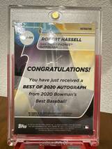 2020 Bowman’s Best Baseball Robert Hassell III Refractor Autoサンディエゴパドレス 2020年1巡8位指名 ワシントンナショナルズ_画像2