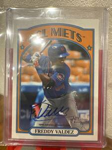 2021 Topps Heritage Minor League Freddy Valdez Real One Autograph ROA-FV GCL METS