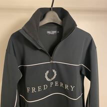 フレッドペリー FRED PERRY ハーフジップ トラックジャケット ジャージ ゴルフウェア ブラック XS 長袖ハイネックシャツ プルオーバー_画像5