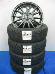 ブリヂストン 低燃費 長持ち 国産 タイヤ ニューノ 165/55R15 165/55-15 ＆ アルミホイール セット 新品 4本 即納OK 2024年製 軽自動車用